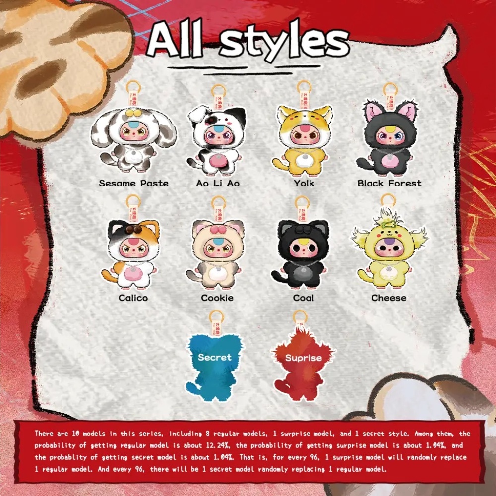 Baby Three - Cat & Dog Plush Blind Box（Babythree Official）